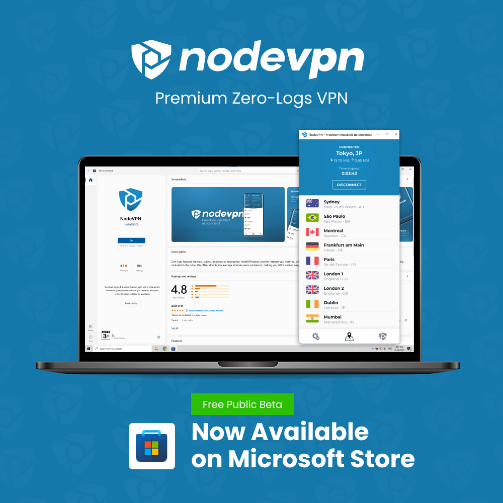 Windows VPN Goes Green: NodeVPN's Sustainable Solution