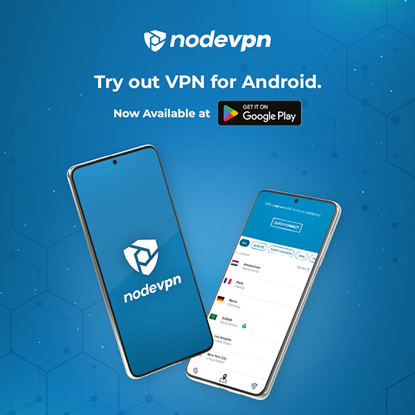 NodeVPN Android - Download from Google Play Store
